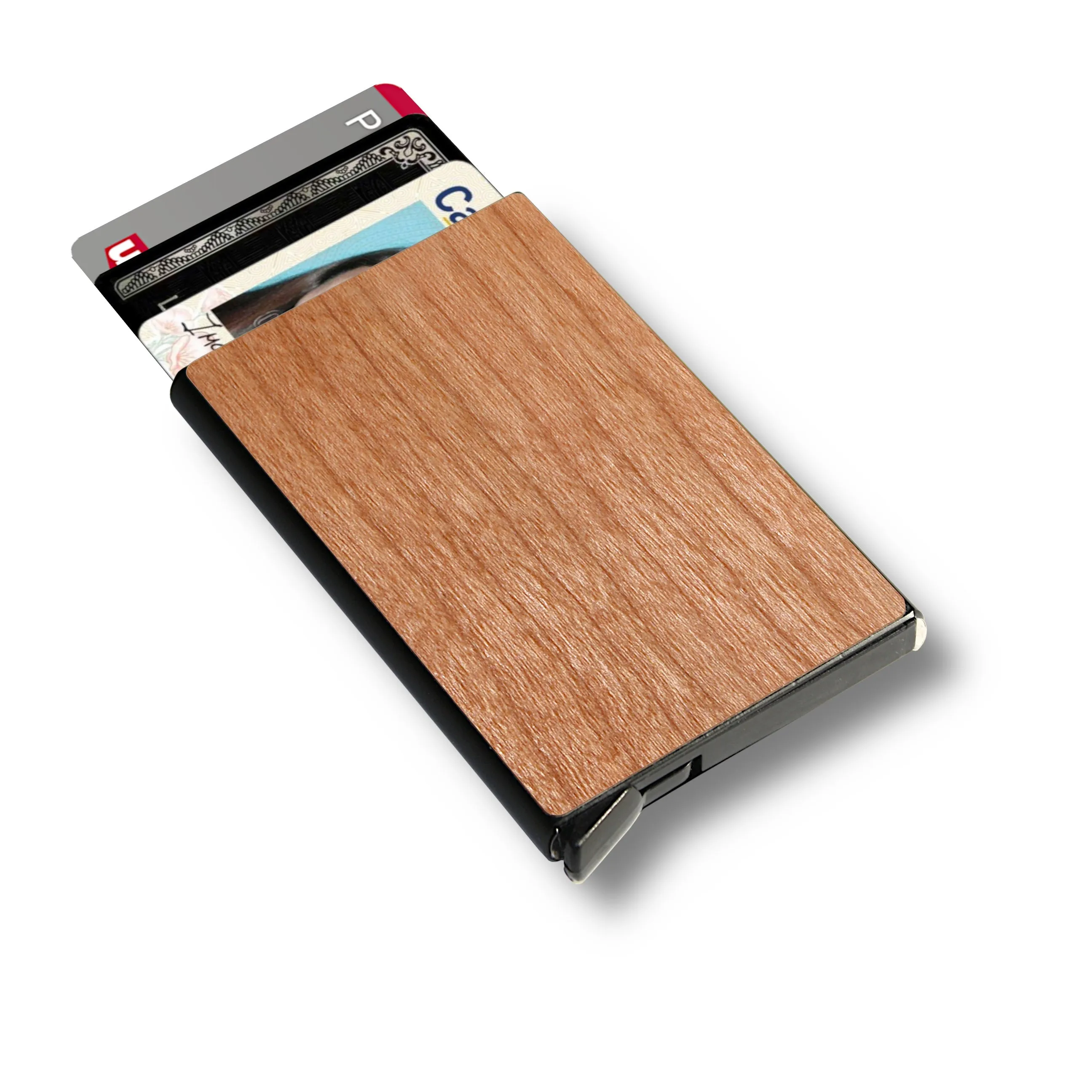 Customizable Slim Wooden RFID Blocking Speed Wallet - Image 9