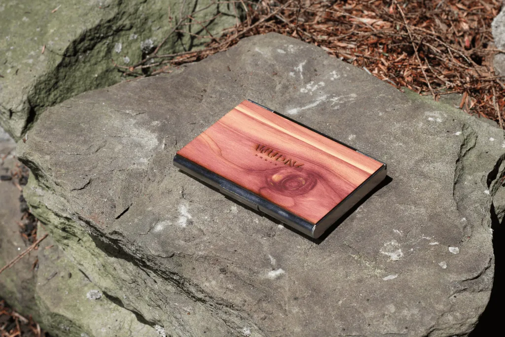 Customizable Wooden Business Card Holder - Image 11