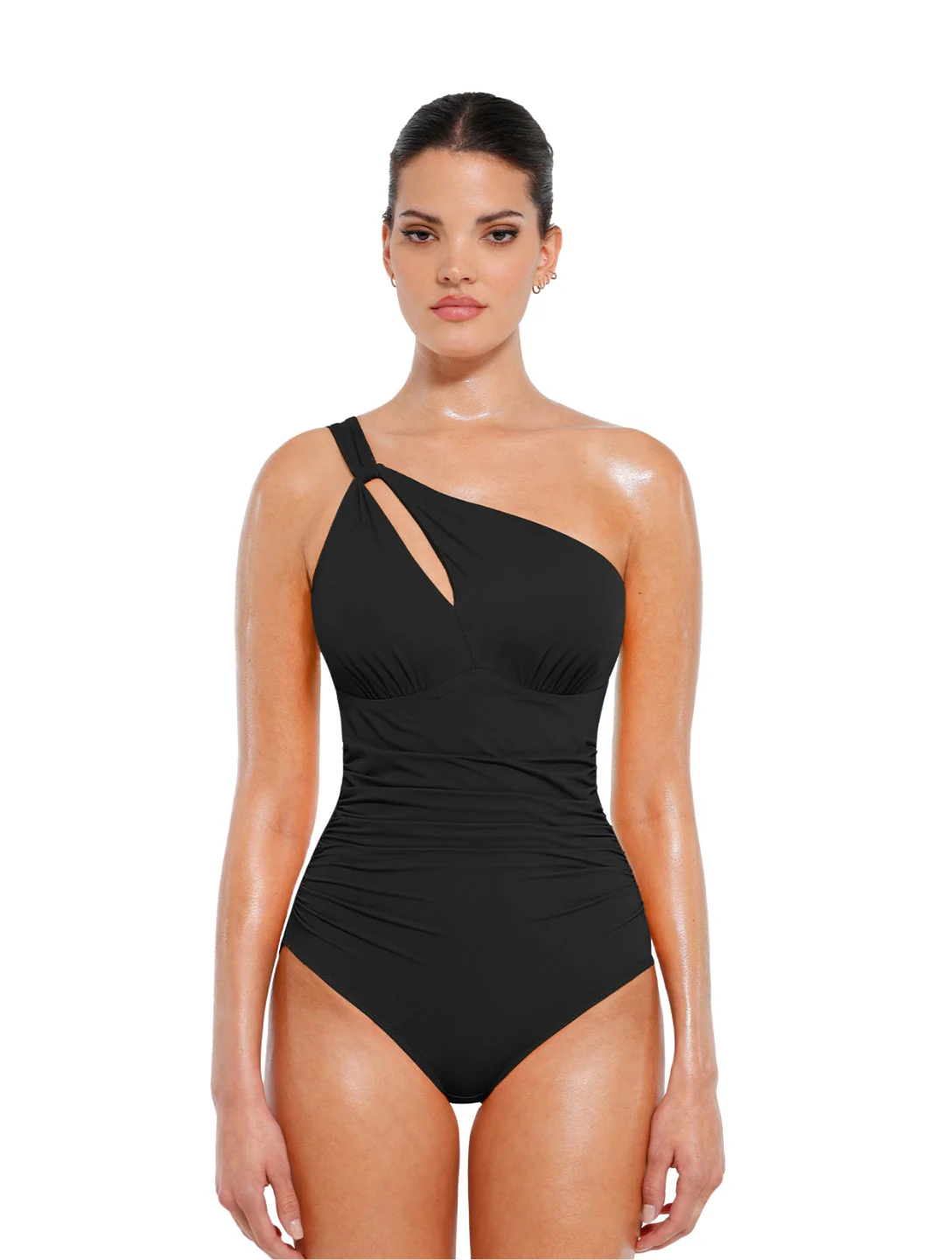 Cut-Out One-Shoulder Shapewear Swimsuit