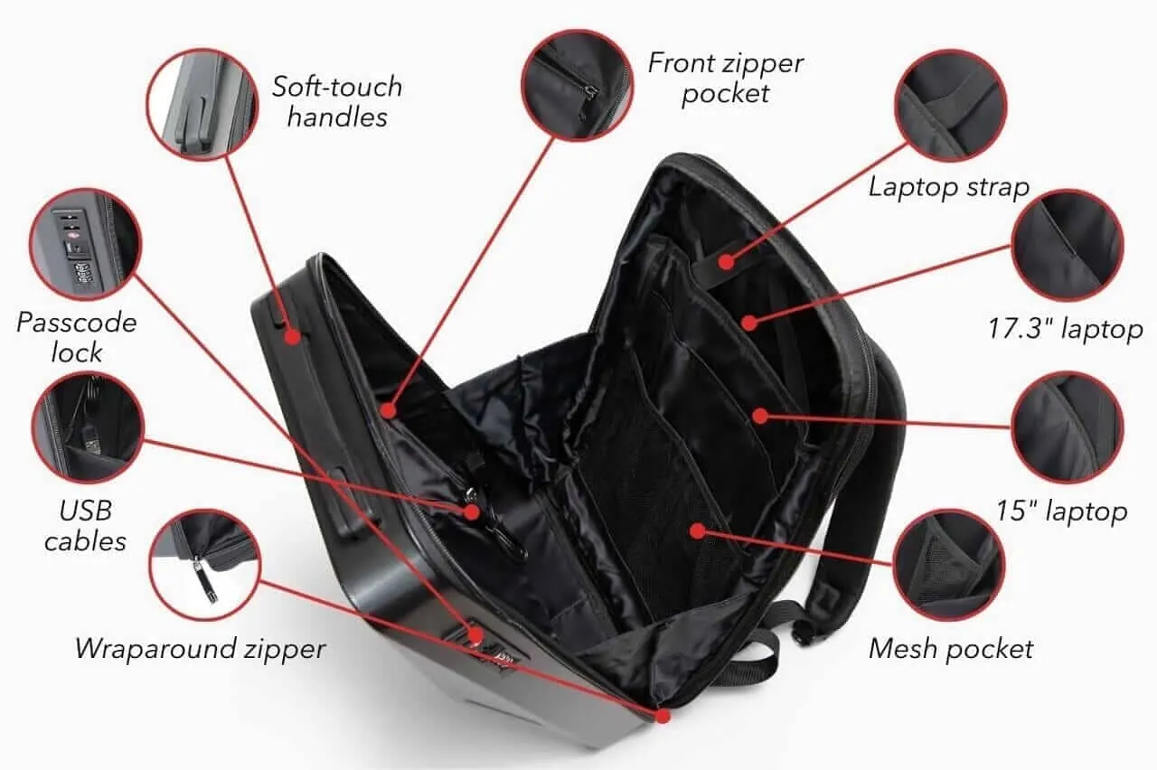 Cyber Backpack - 40L, Expandable Tesla Cybertruck-Inspired - Image 15