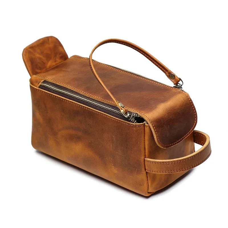 Dado Leather Dopp Kit | Handmade Leather Toiletry Bag - Image 10