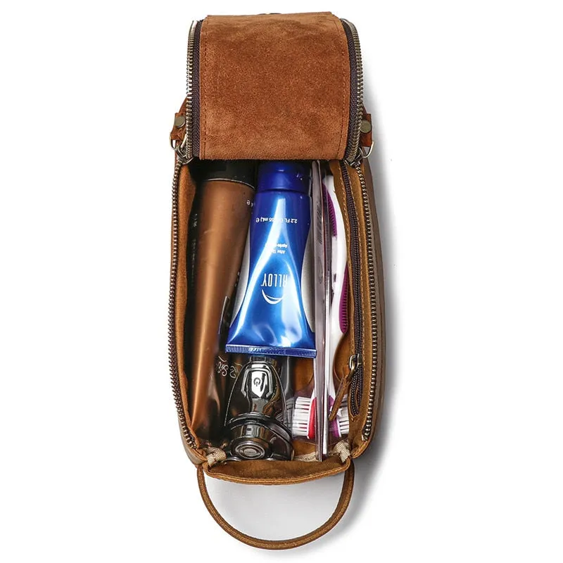 Dado Leather Dopp Kit | Handmade Leather Toiletry Bag - Image 12