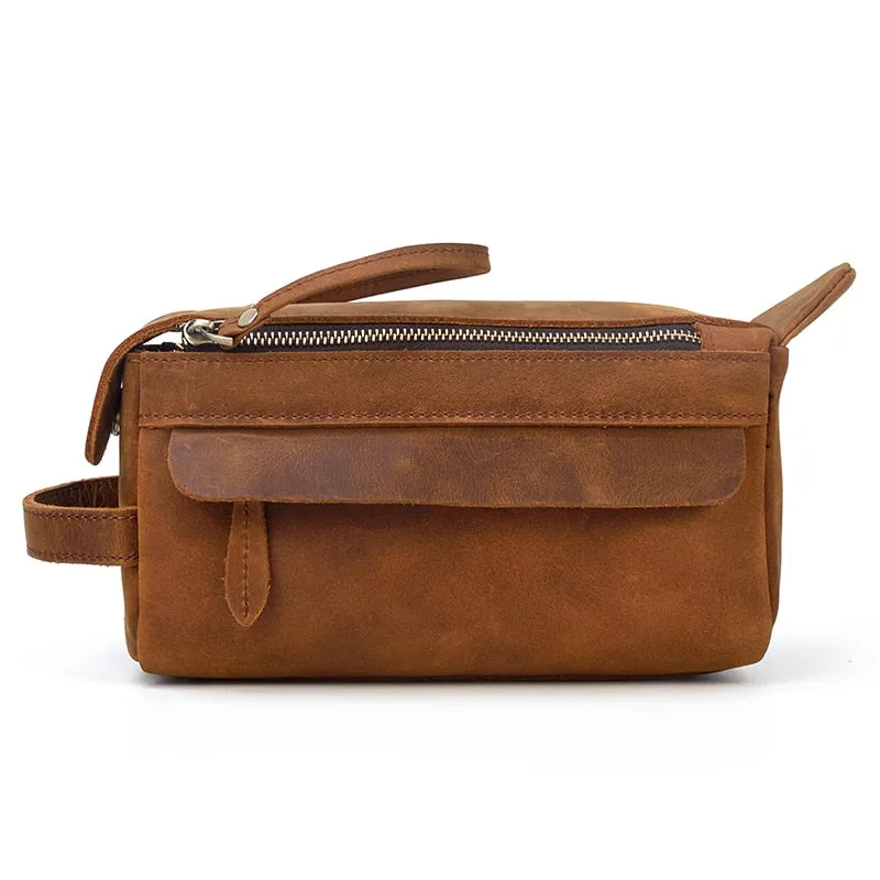 Dado Leather Dopp Kit | Handmade Leather Toiletry Bag - Image 3