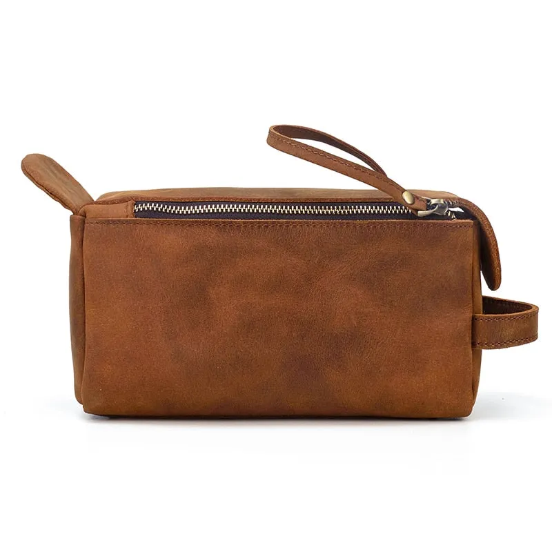 Dado Leather Dopp Kit | Handmade Leather Toiletry Bag - Image 4