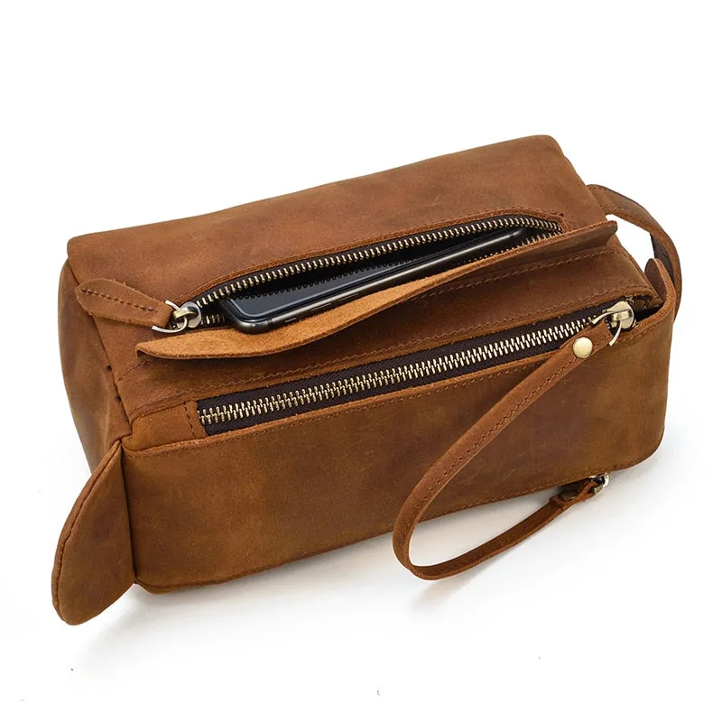 Dado Leather Dopp Kit | Handmade Leather Toiletry Bag - Image 9