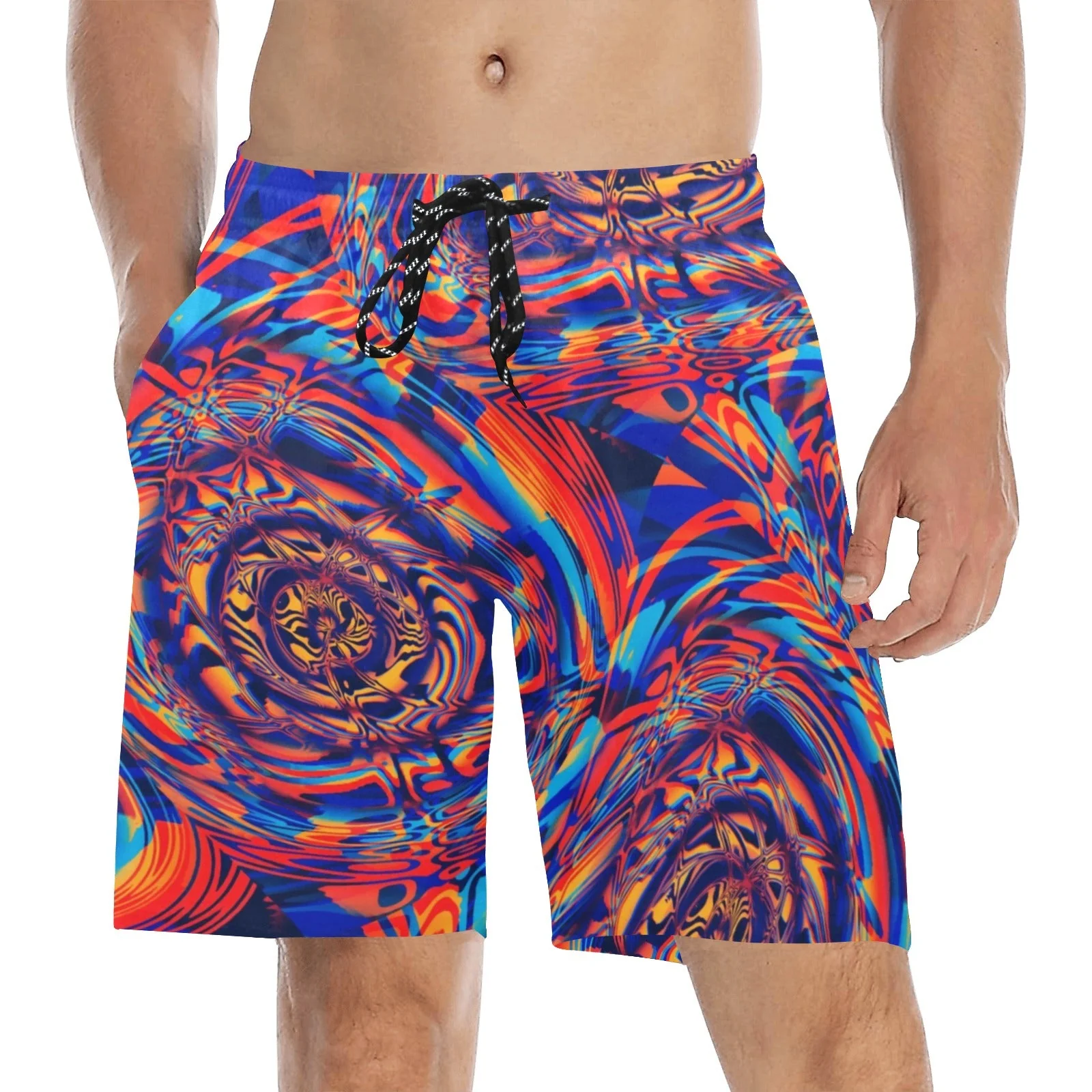 Desert Sunset Fractal Melt Swim Shorts