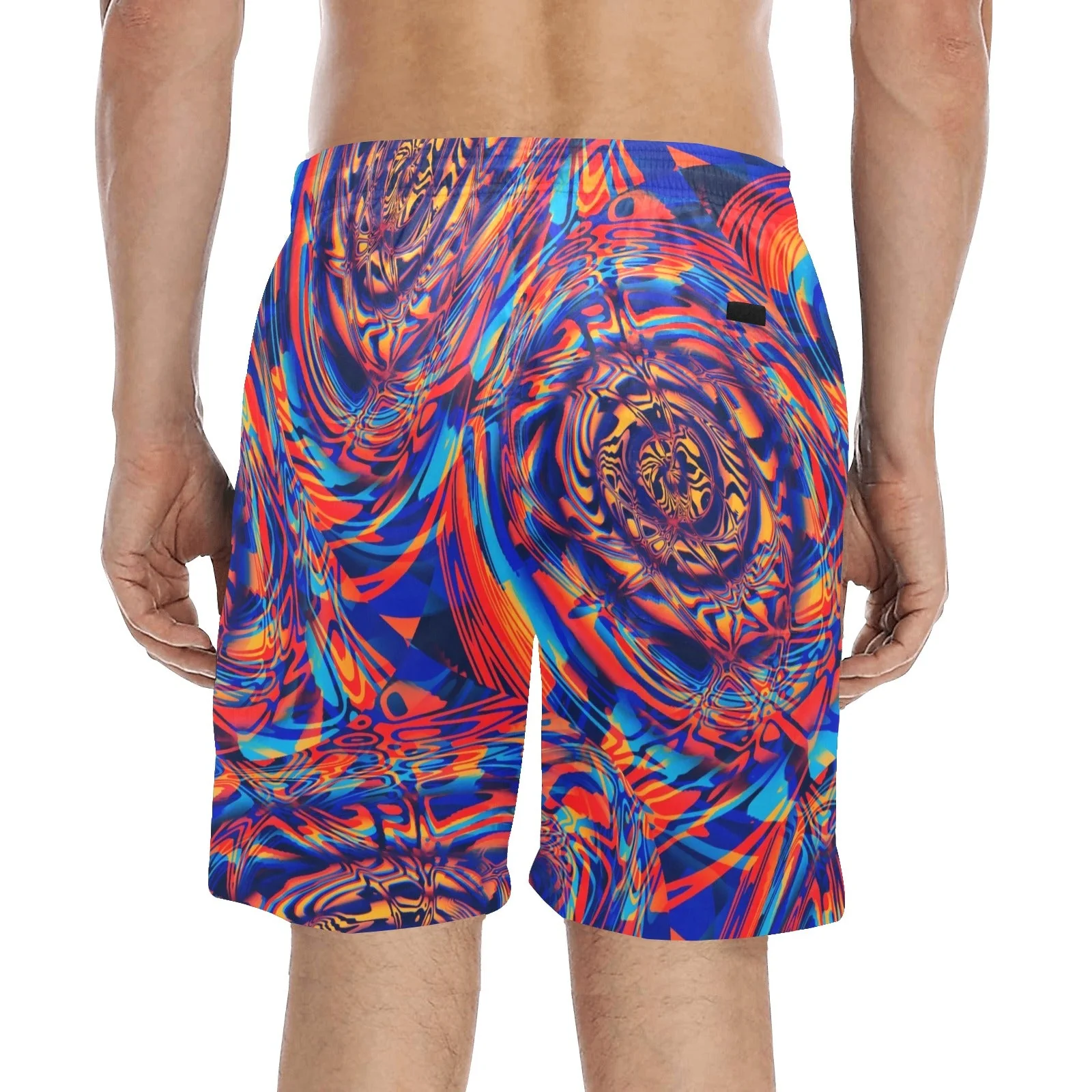 Desert Sunset Fractal Melt Swim Shorts - Image 2