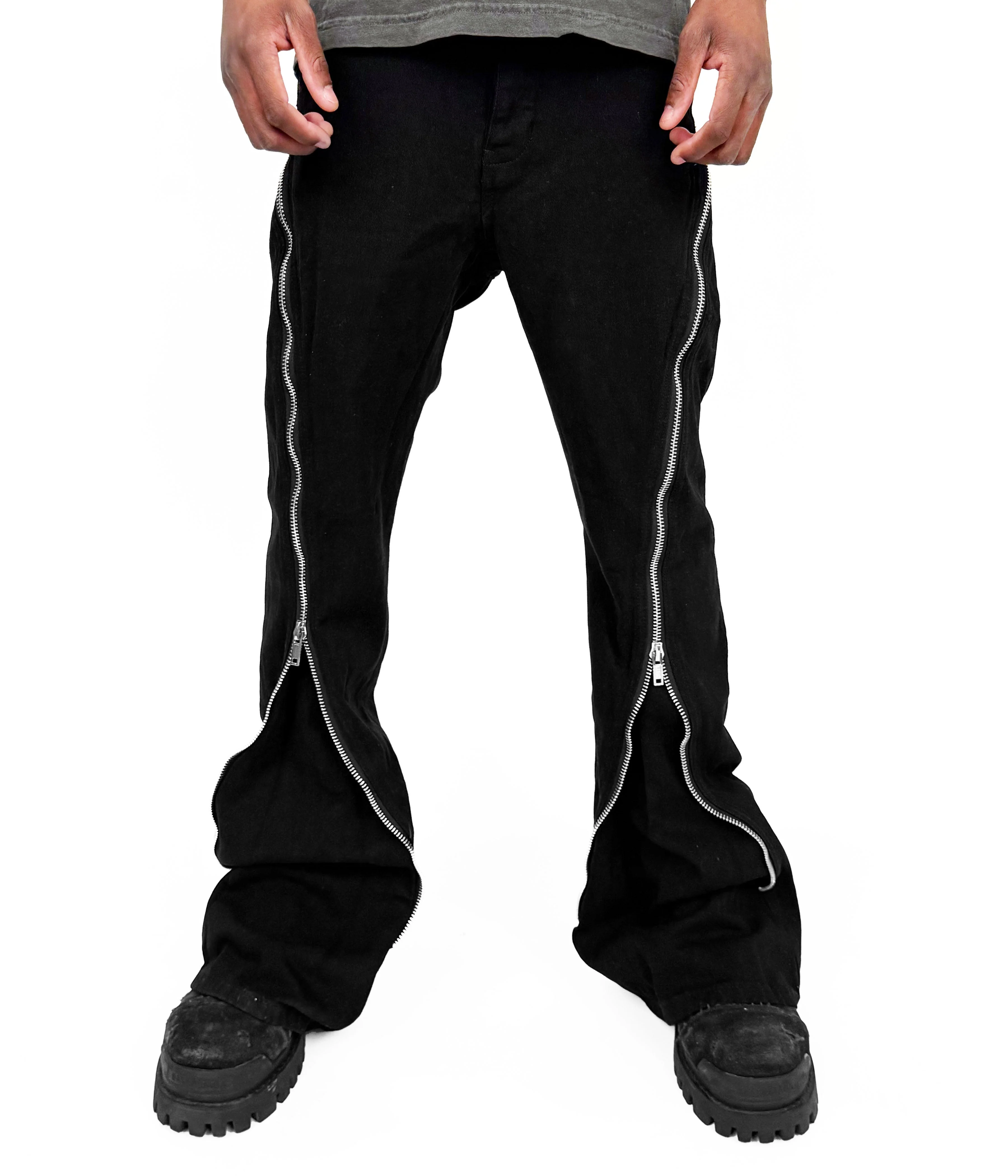DIAMOND ZIP FLARE DENIM - Image 2