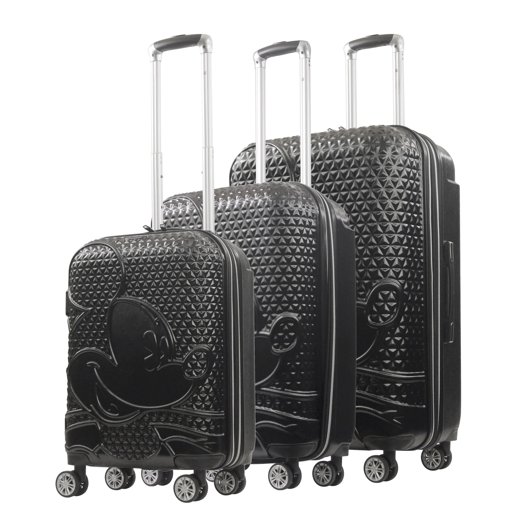 Disney Mickey Mouse Rolling Suitcases 3 Piece Set Black - Image 2