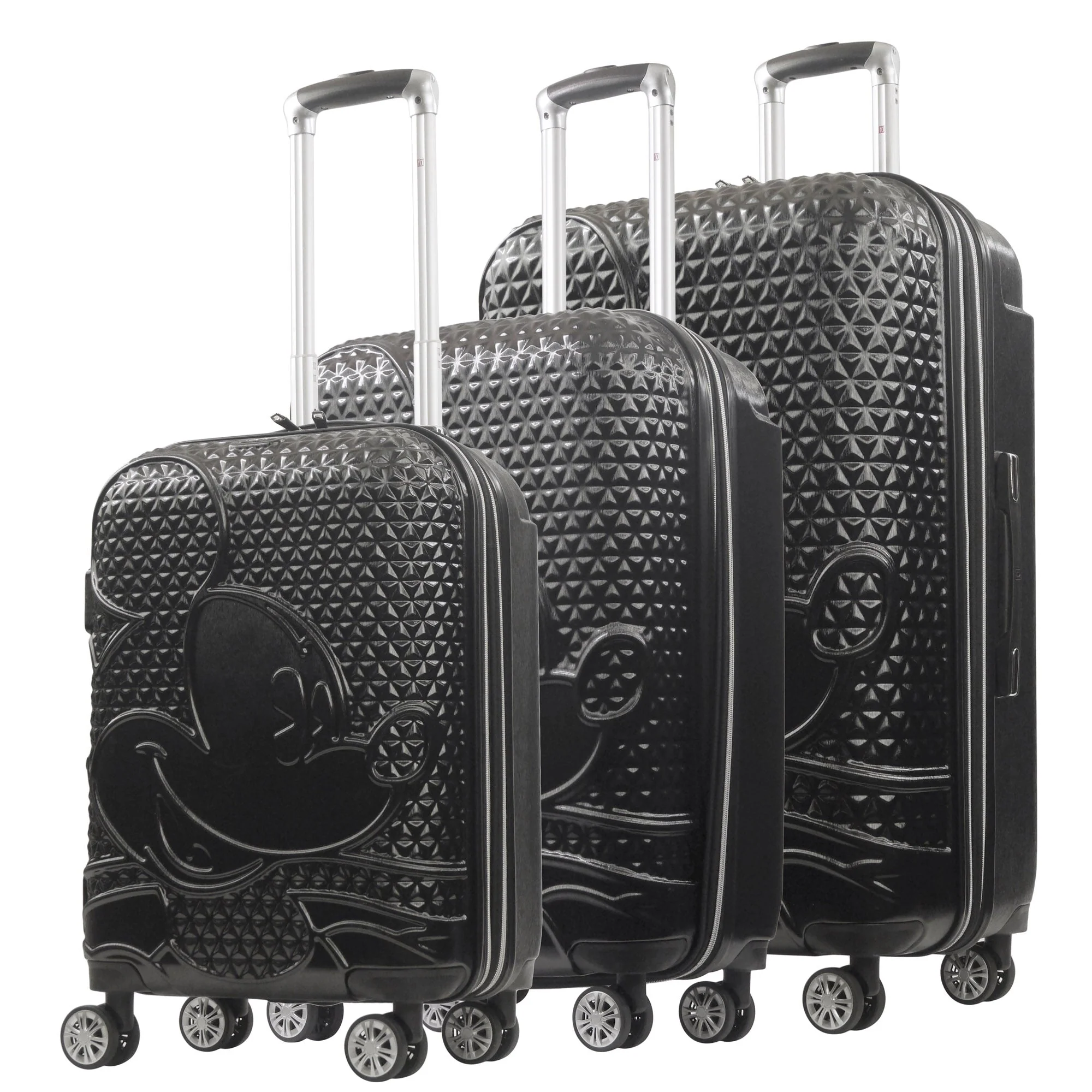 Disney Mickey Mouse Rolling Suitcases 3 Piece Set Black - Image 4