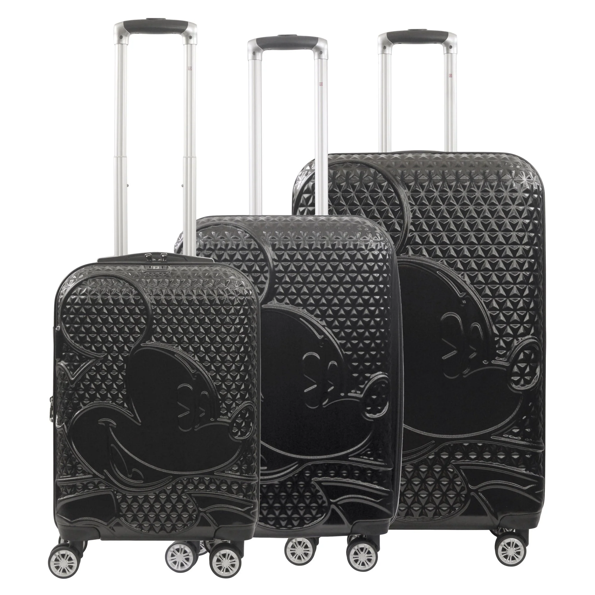 Disney Mickey Mouse Rolling Suitcases 3 Piece Set Black - Image 6