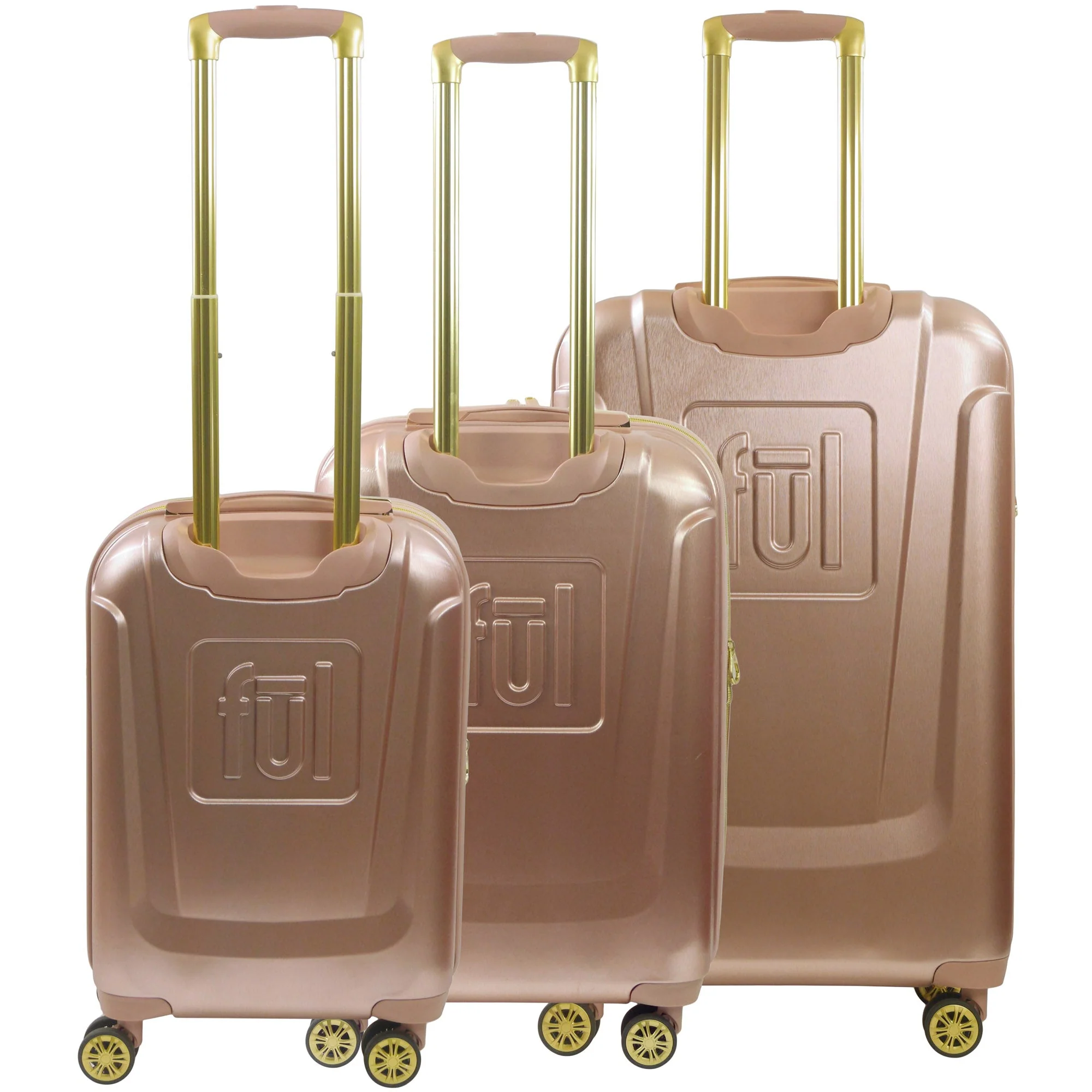 Disney Mickey Mouse Rolling Suitcases 3 Piece Set Rose Gold - Image 6