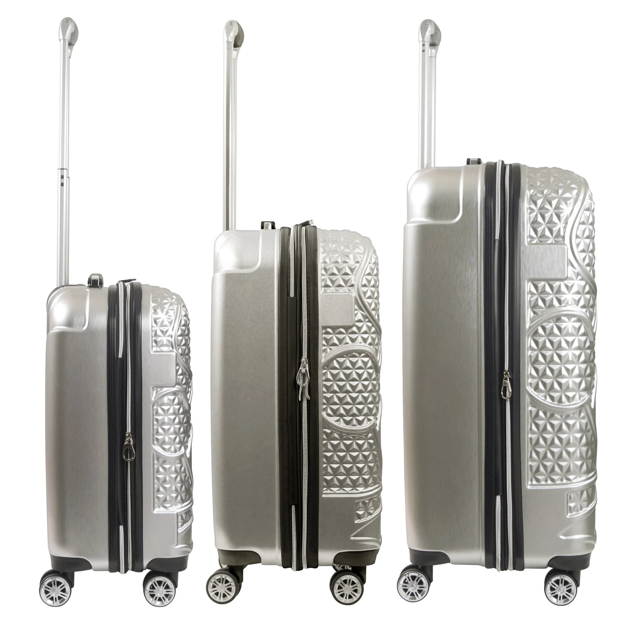 Disney Mickey Mouse Rolling Suitcases 3 Piece Set Silver - Image 8