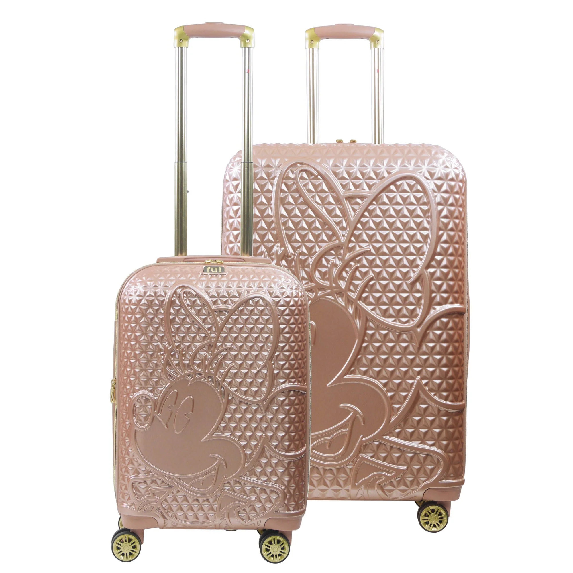 Disney Minnie Mouse Rolling Luggage 2 Piece Set Rose Gold - Image 3
