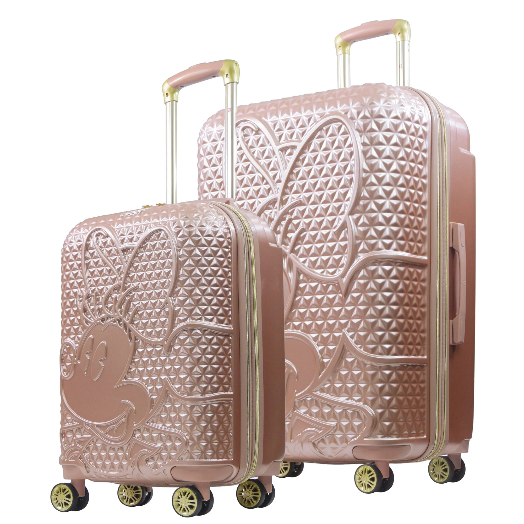 Disney Minnie Mouse Rolling Luggage 2 Piece Set Rose Gold - Image 5