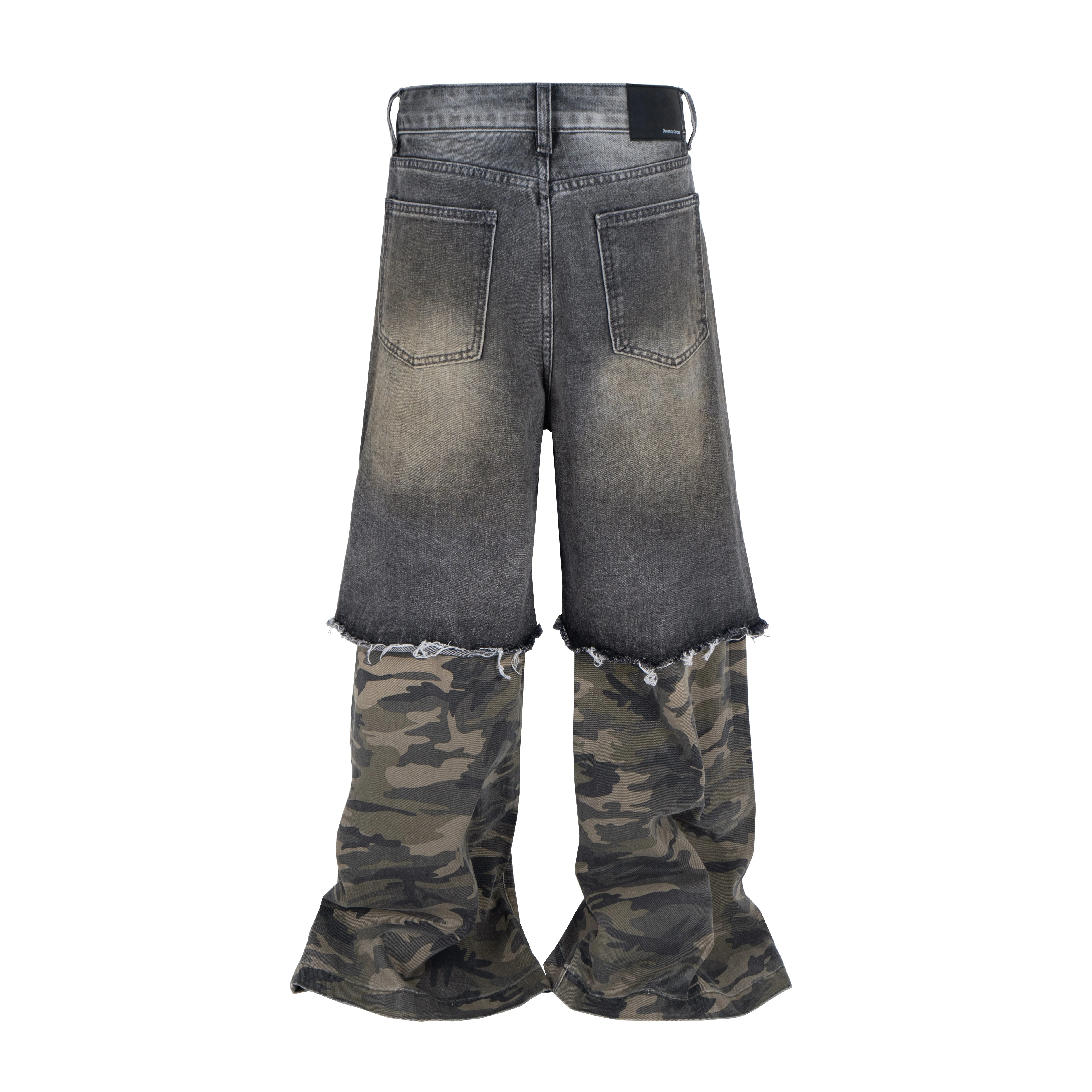 DISTRESSED SPLIT CAMO DENIM - Image 2