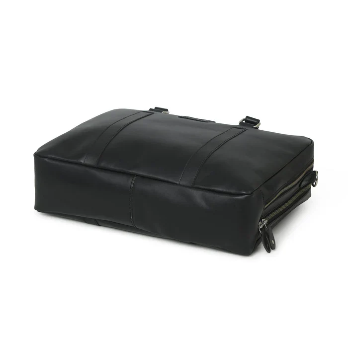 Dixon Black Buffalo Leather Laptop Briefcase - Image 4