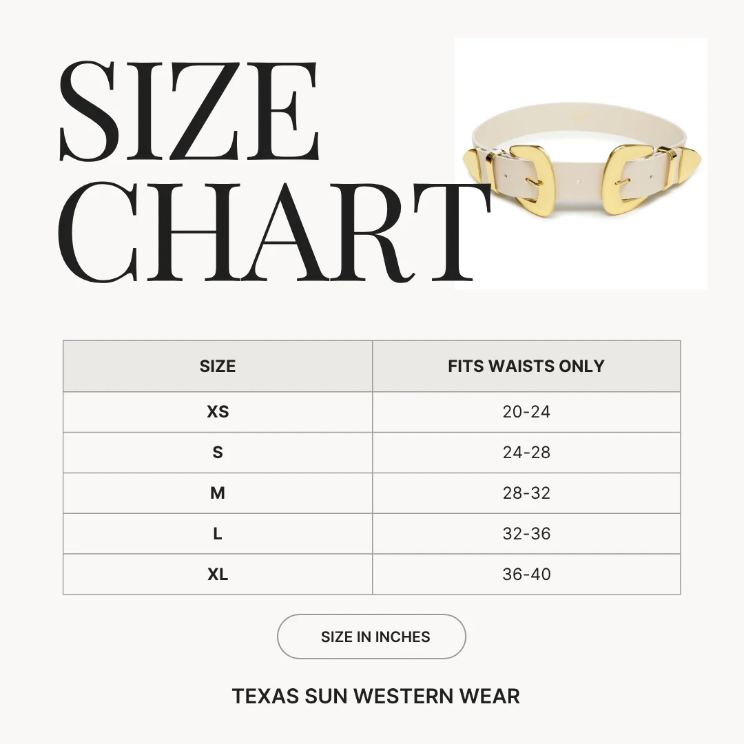 Double Buckle Western Waist Belt for Women - Image 3