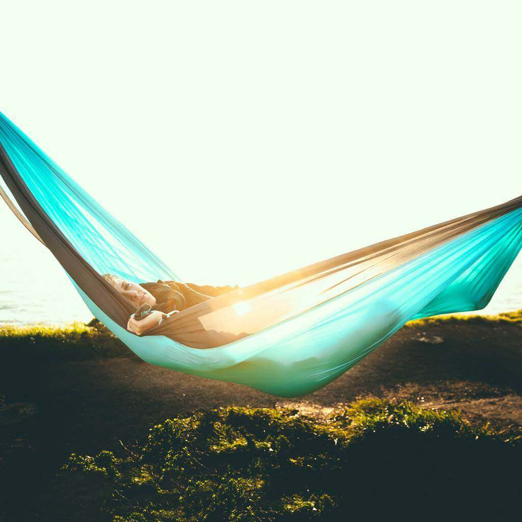 Double Hammock & Straps (Aqua & Charcoal) - Image 5