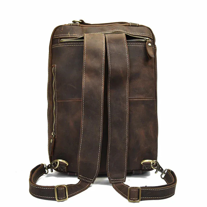 Dublin Leather Backpack Briefcase 2-in-1 - Image 12