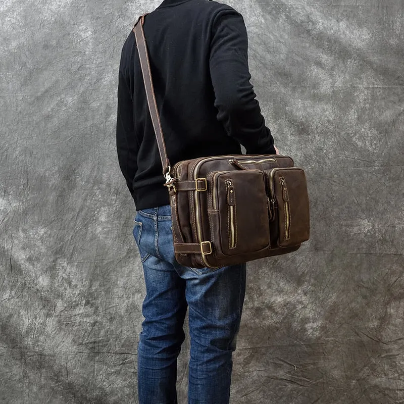 Dublin Leather Backpack Briefcase 2-in-1 - Image 13