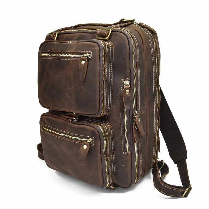 Dublin Leather Backpack Briefcase 2-in-1 - Image 3