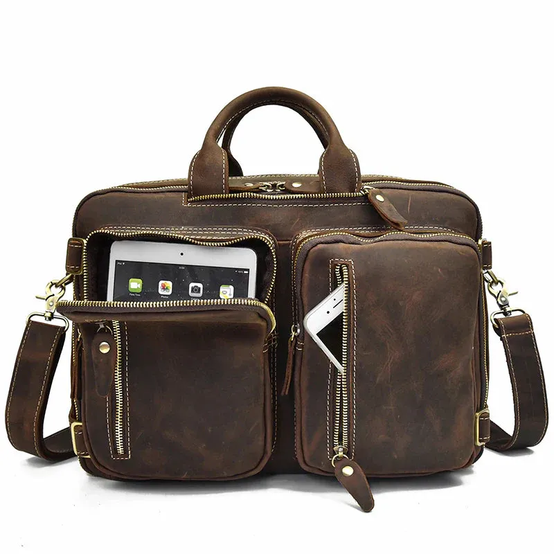 Dublin Leather Backpack Briefcase 2-in-1 - Image 4