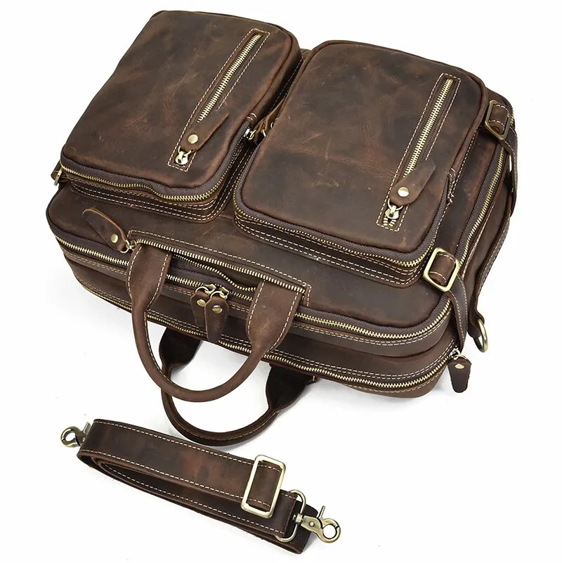 Dublin Leather Backpack Briefcase 2-in-1 - Image 7