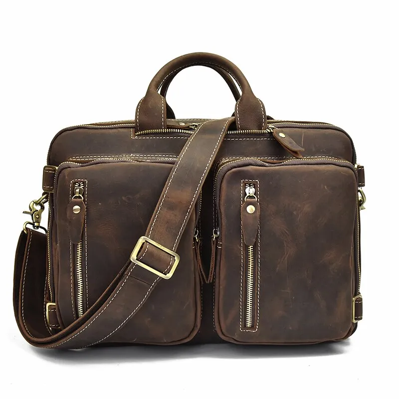 Dublin Leather Backpack Briefcase 2-in-1 - Image 8
