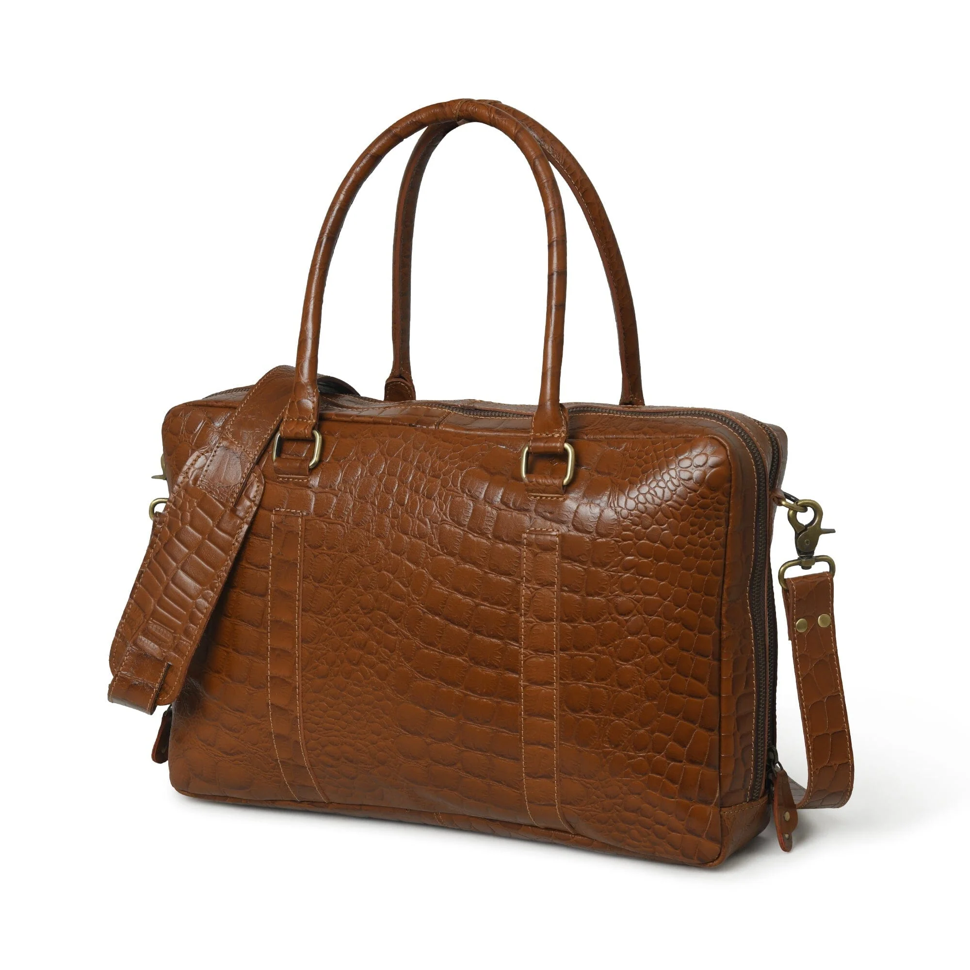 Easton Premium Buffalo Leather Laptop Office Briefcase - Image 4