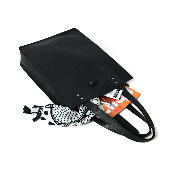Ebony Elegance Leather Tote - Image 7