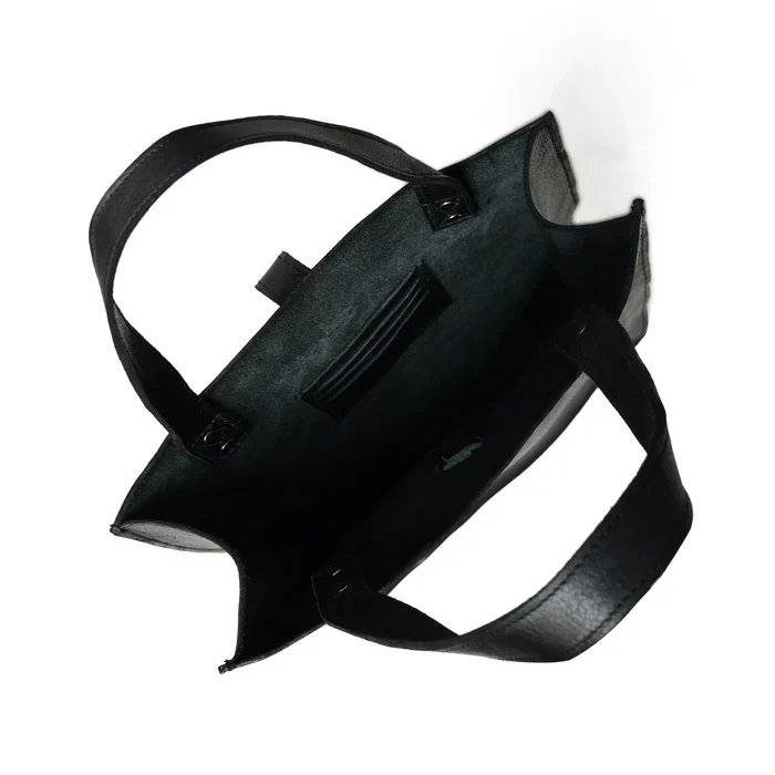 Ebony Elegance Leather Tote - Image 8