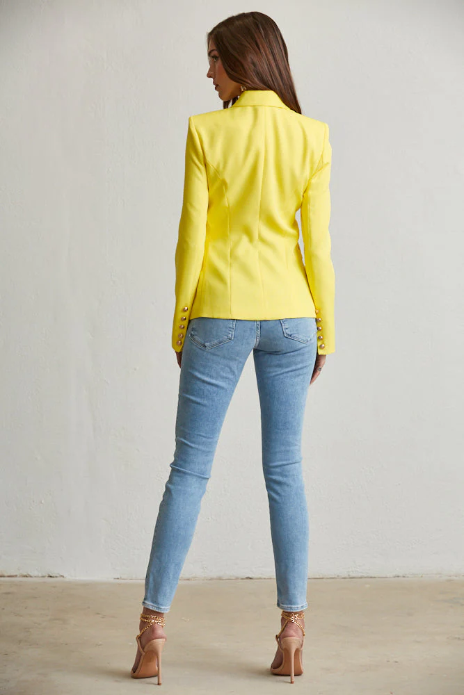 Elegant Gold Button Blazer - Image 6