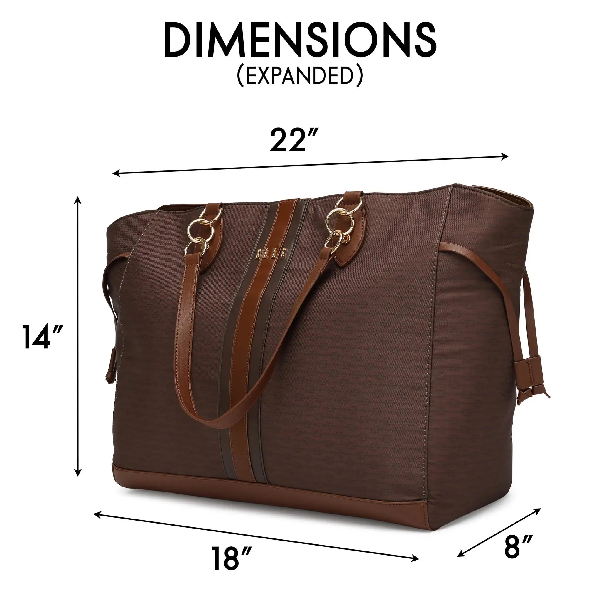 Eleganza 32L Monogram Weekender Tote Bag - Image 7