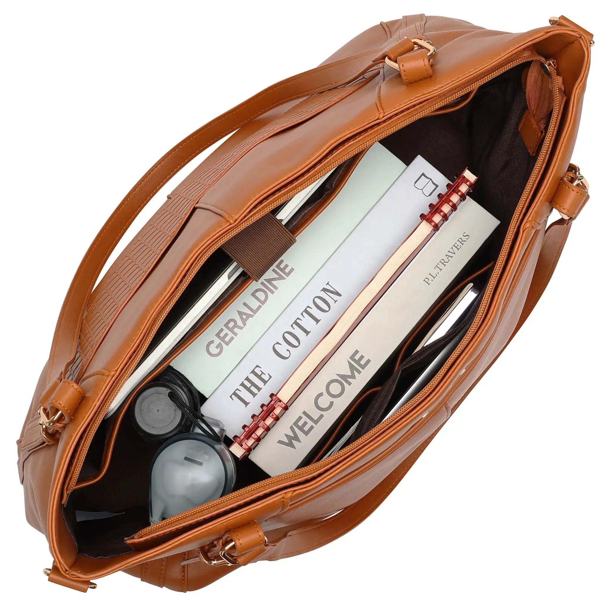 Leisure Luxe 33L Vegan Leather Weekender Tote Bag - Image 3