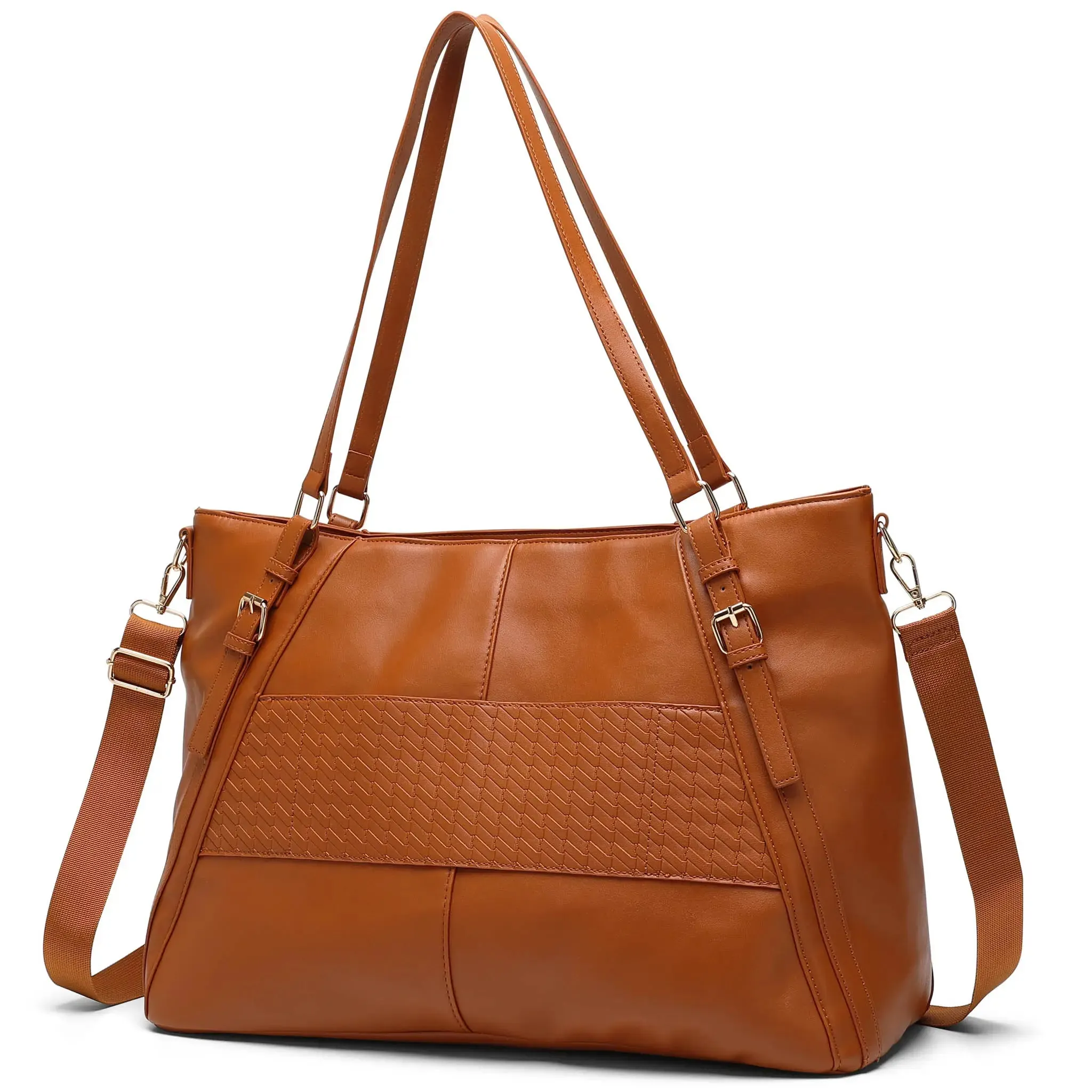 Leisure Luxe 33L Vegan Leather Weekender Tote Bag - Image 7
