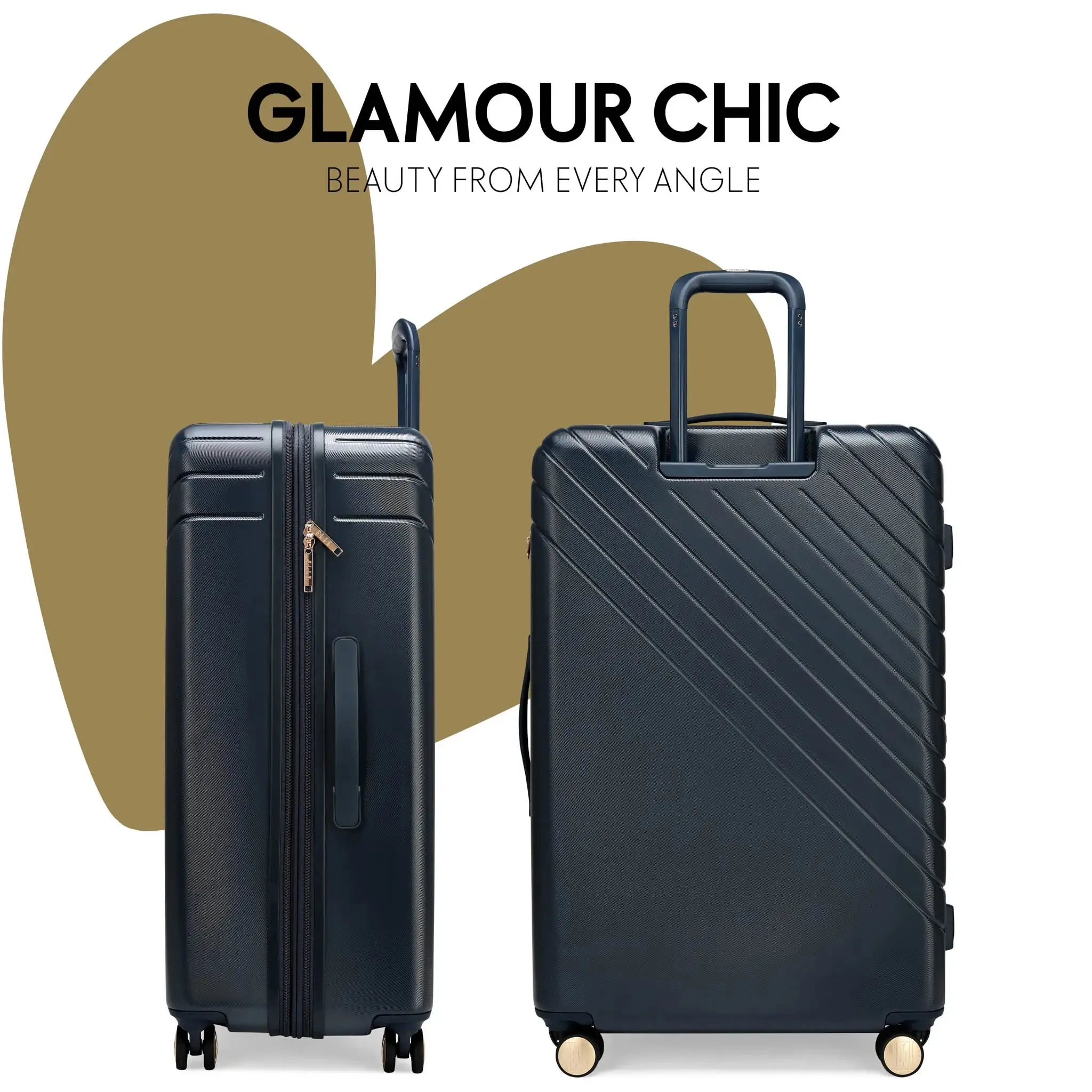 Louvre 2 Piece Expandable Polycarbonate Luggage Set - Image 7