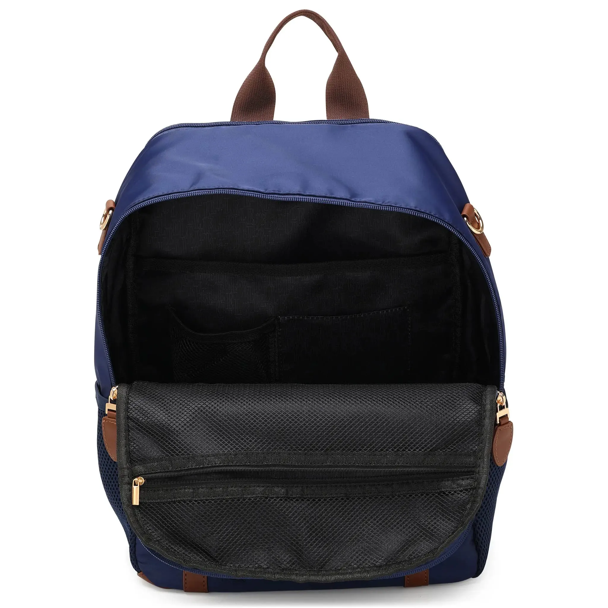 Luxe Journey 18L Twill and Vegan Leather Backpack - Image 10