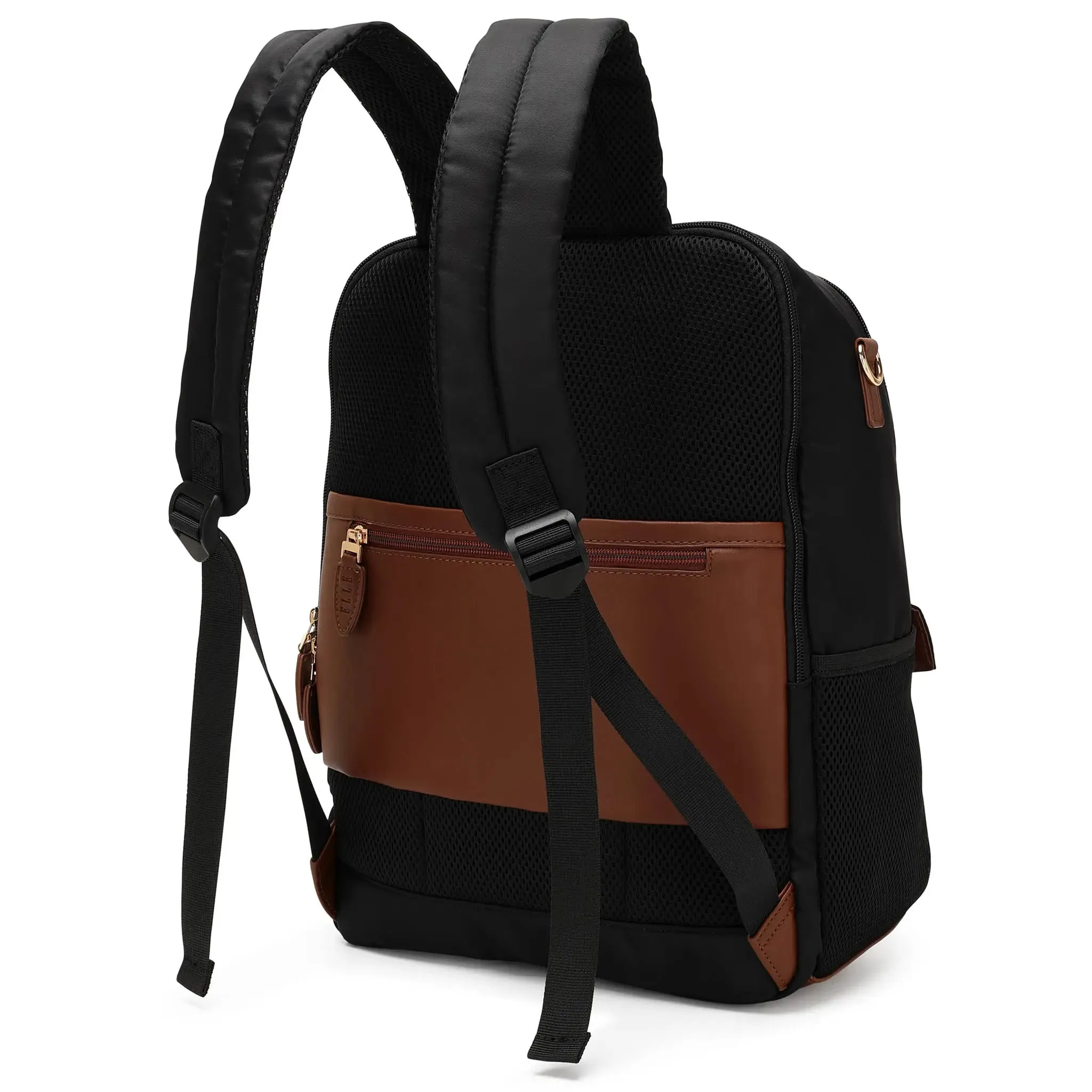 Luxe Journey 18L Twill and Vegan Leather Backpack - Image 5