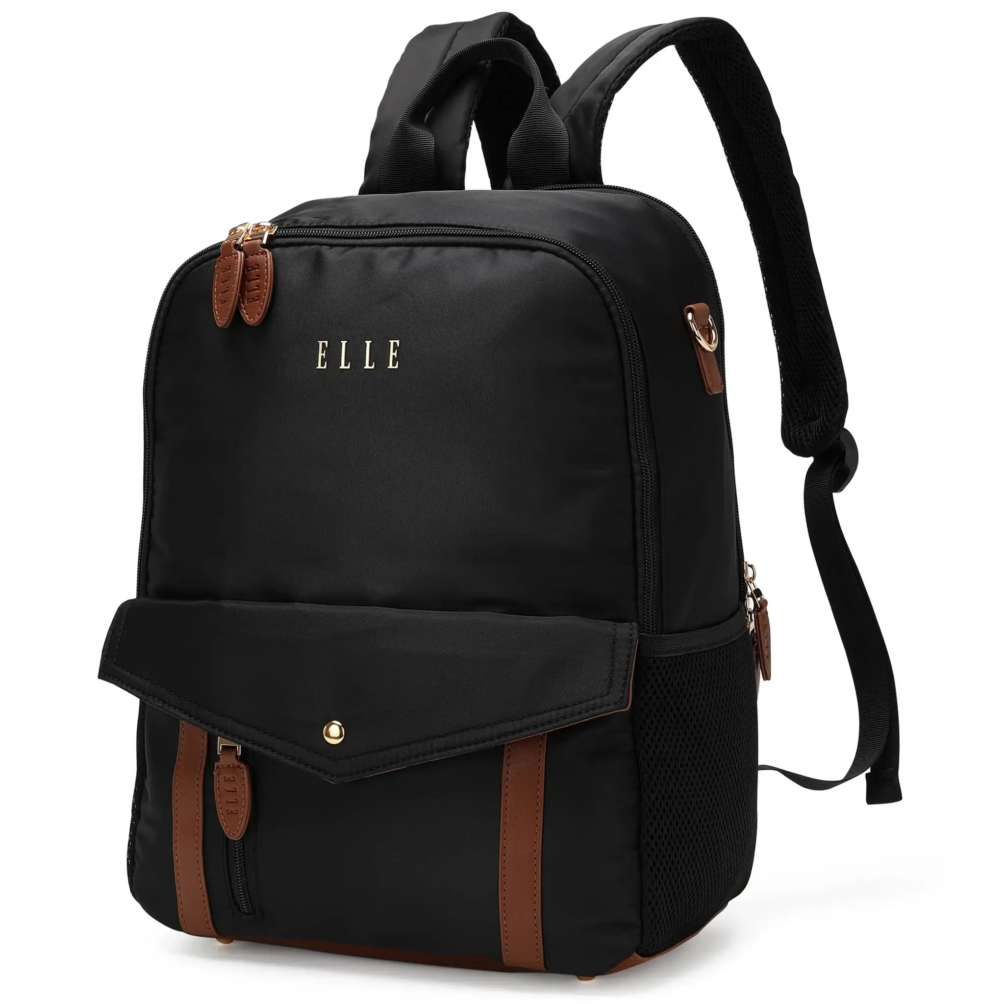 Luxe Journey 18L Twill and Vegan Leather Backpack - Image 6