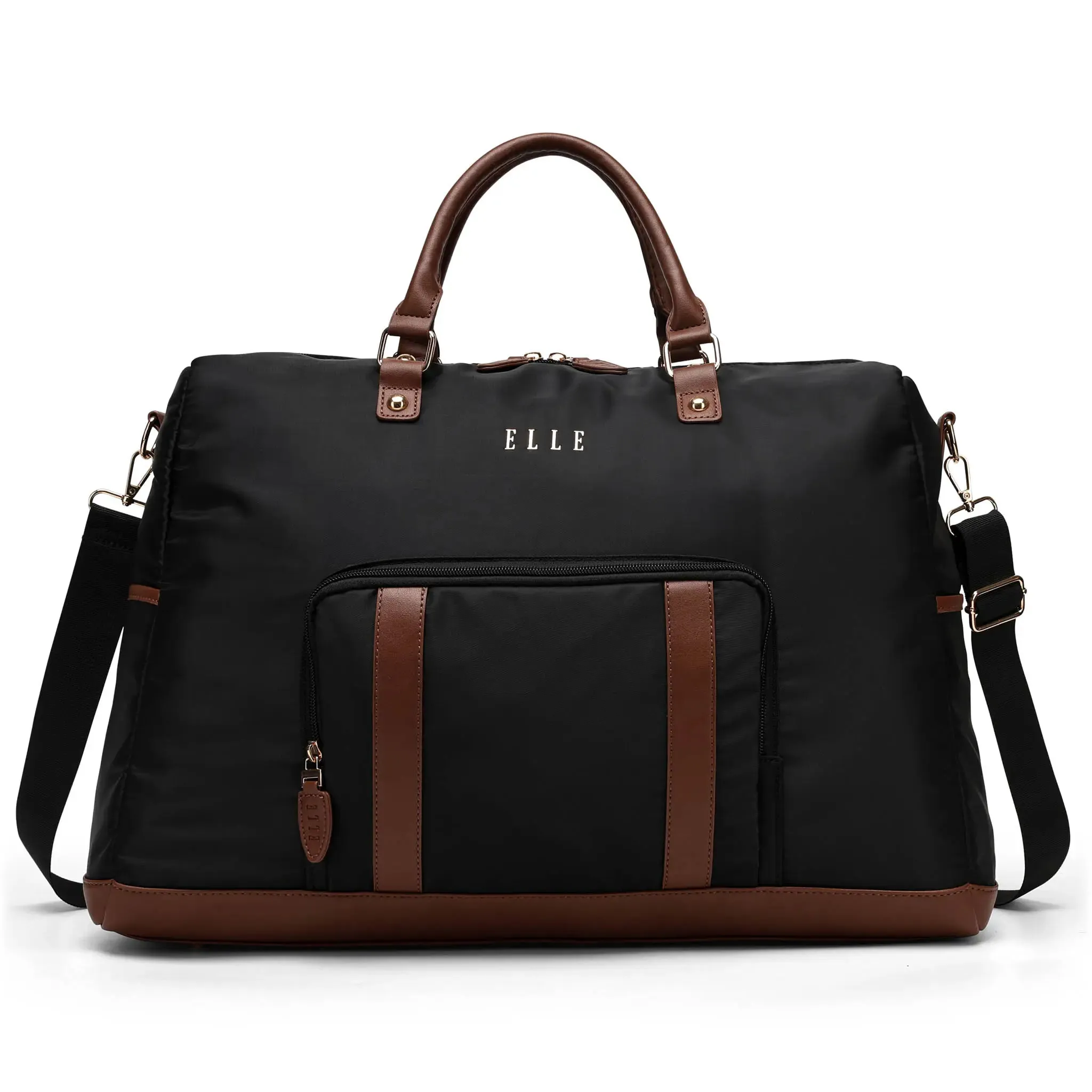 Luxe Journey 30L Twill and Vegan Leather Weekender Duffel Bag - Image 11
