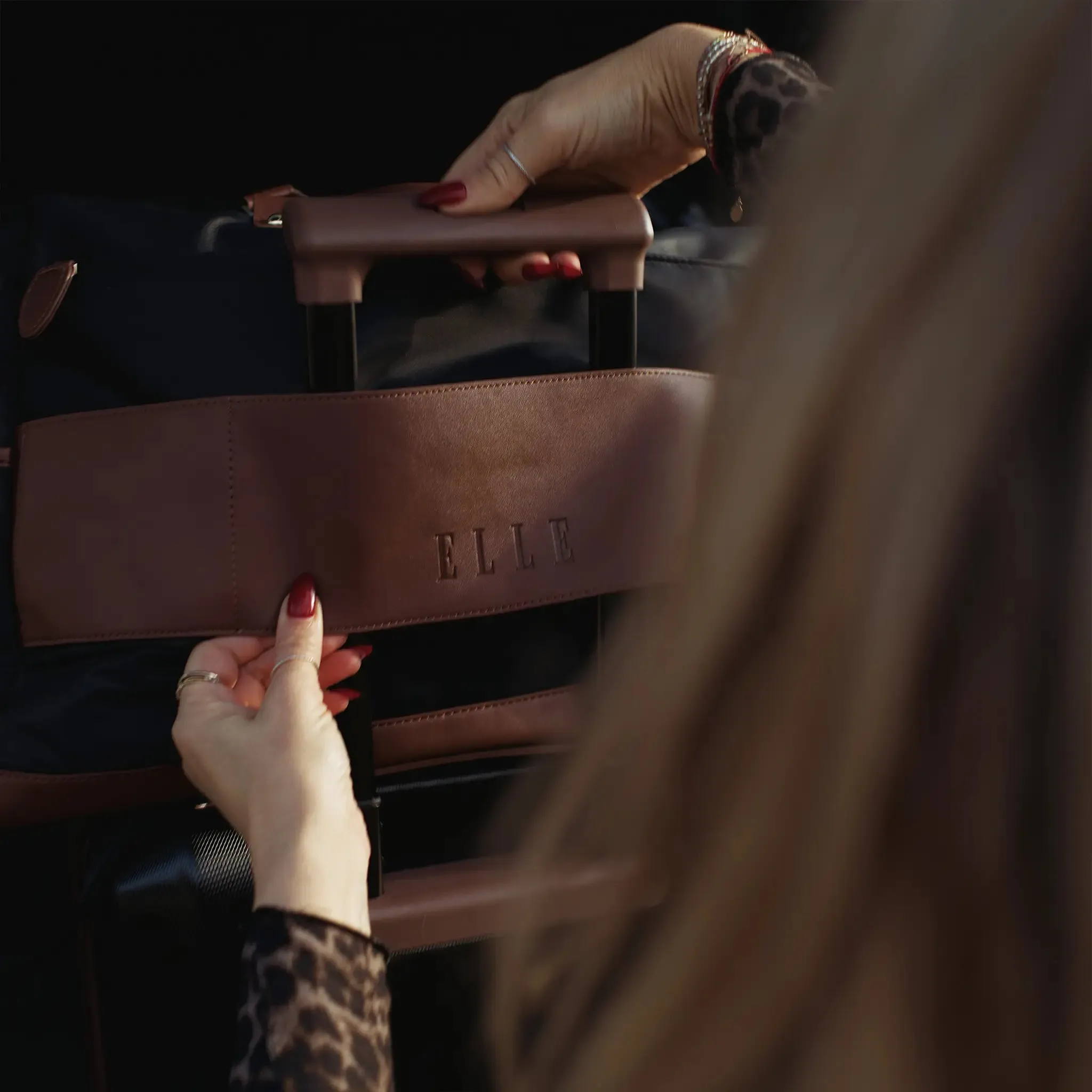 Luxe Journey 30L Twill and Vegan Leather Weekender Duffel Bag - Image 13
