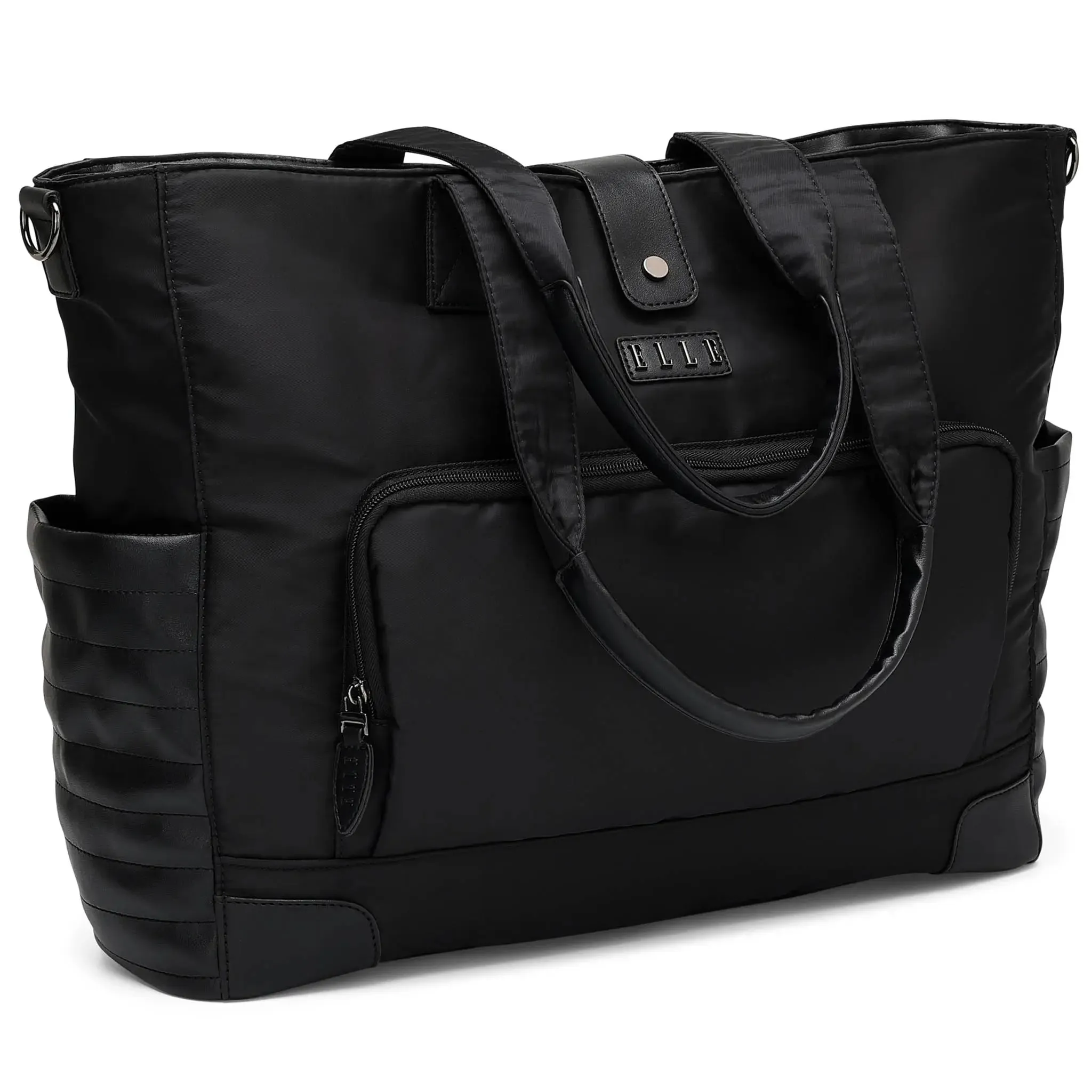 Voyage 25L Twill and Vegan Leather Weekender Tote Bag - Image 6