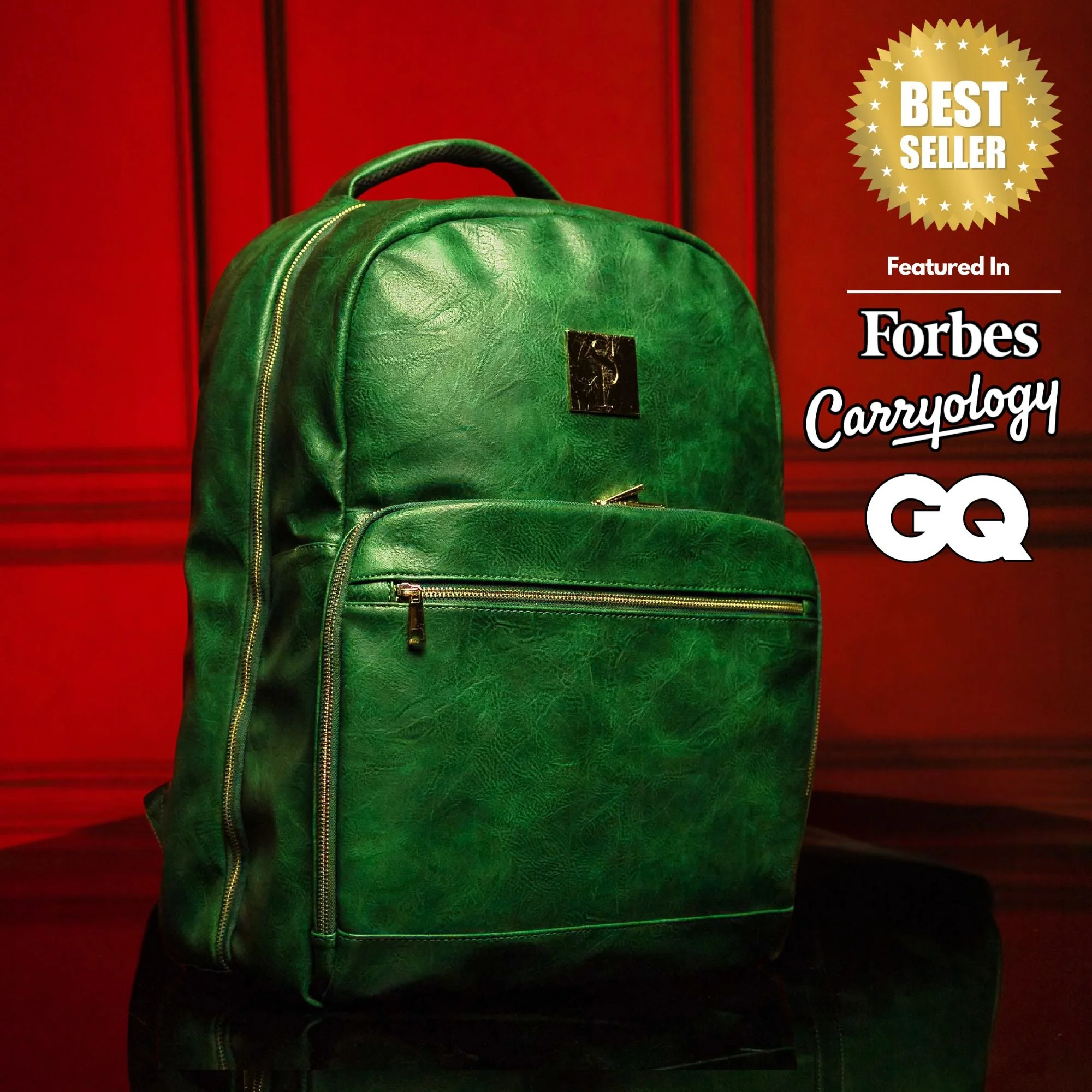 Emerald Green Leather Commuter Bag (XL Design) - Image 4