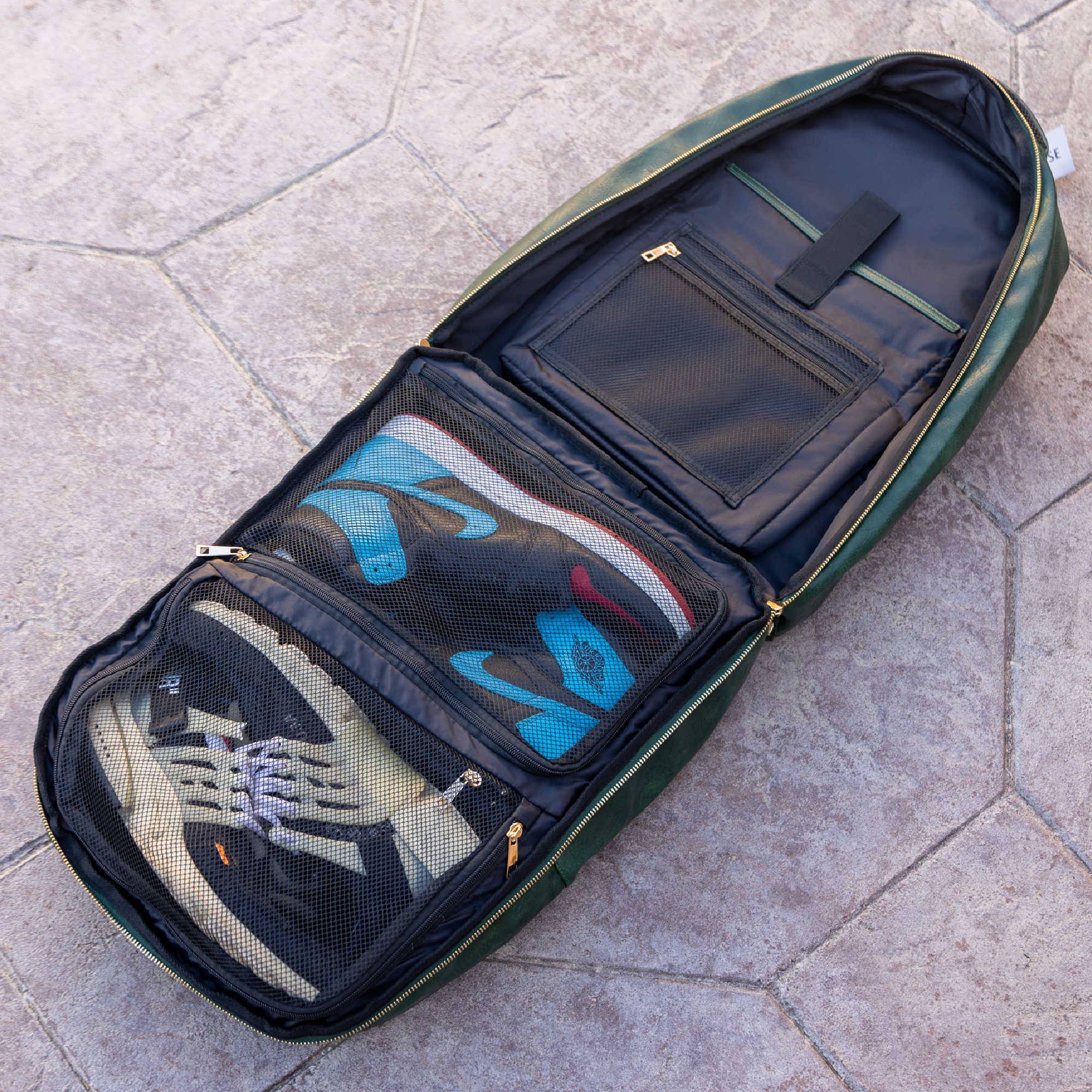 Emerald Green Leather Commuter Bag (XL Design) - Image 6