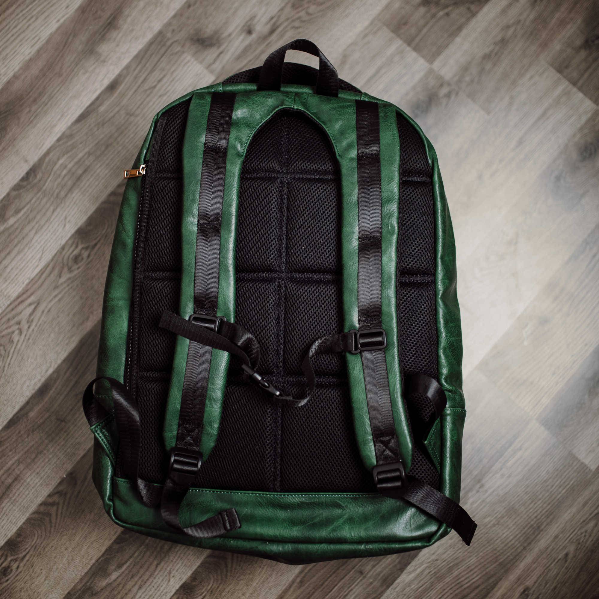 Emerald Green Leather Commuter Bag (XL Design) - Image 9