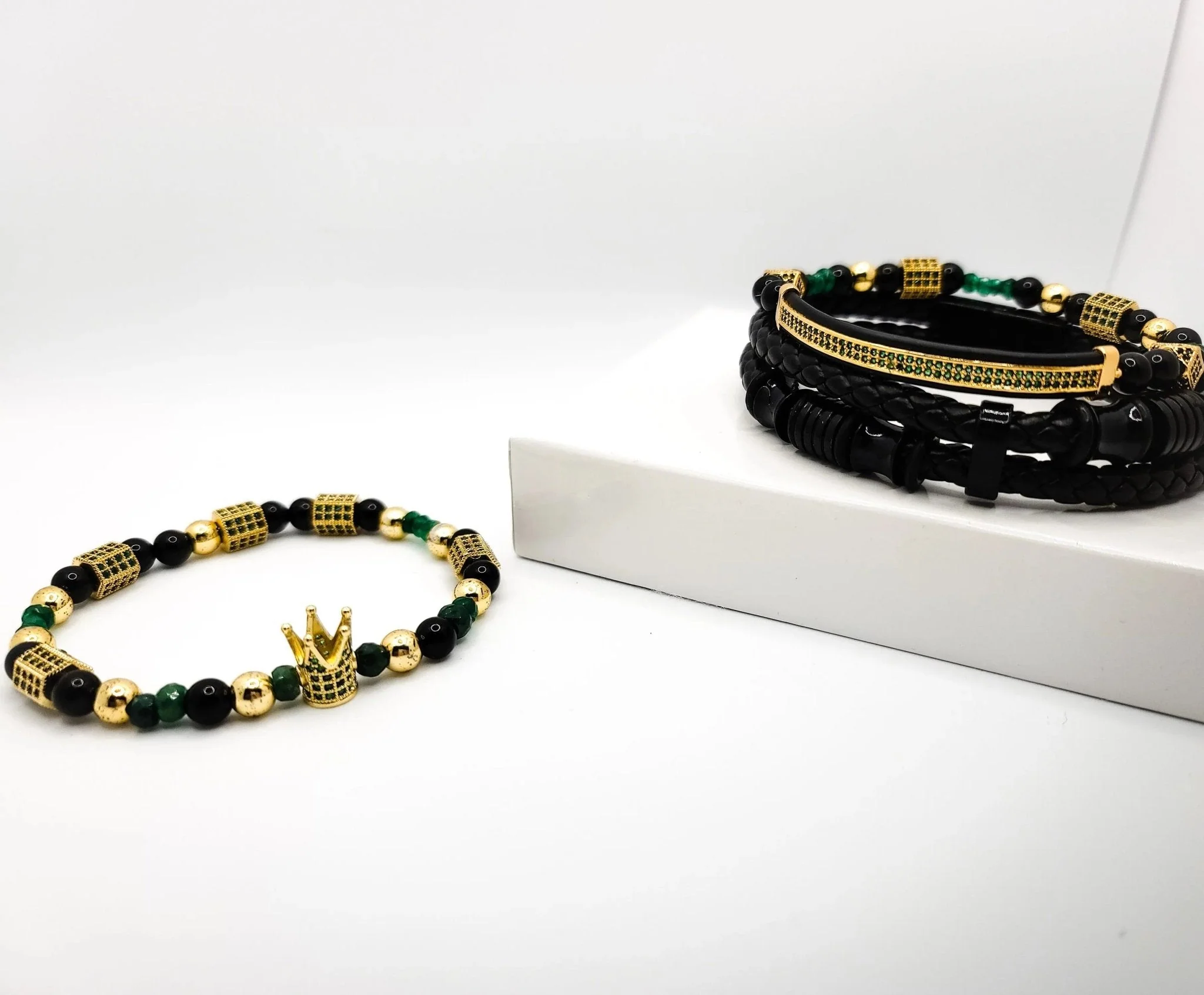Emerald Stone Bracelet for Men - Image 3