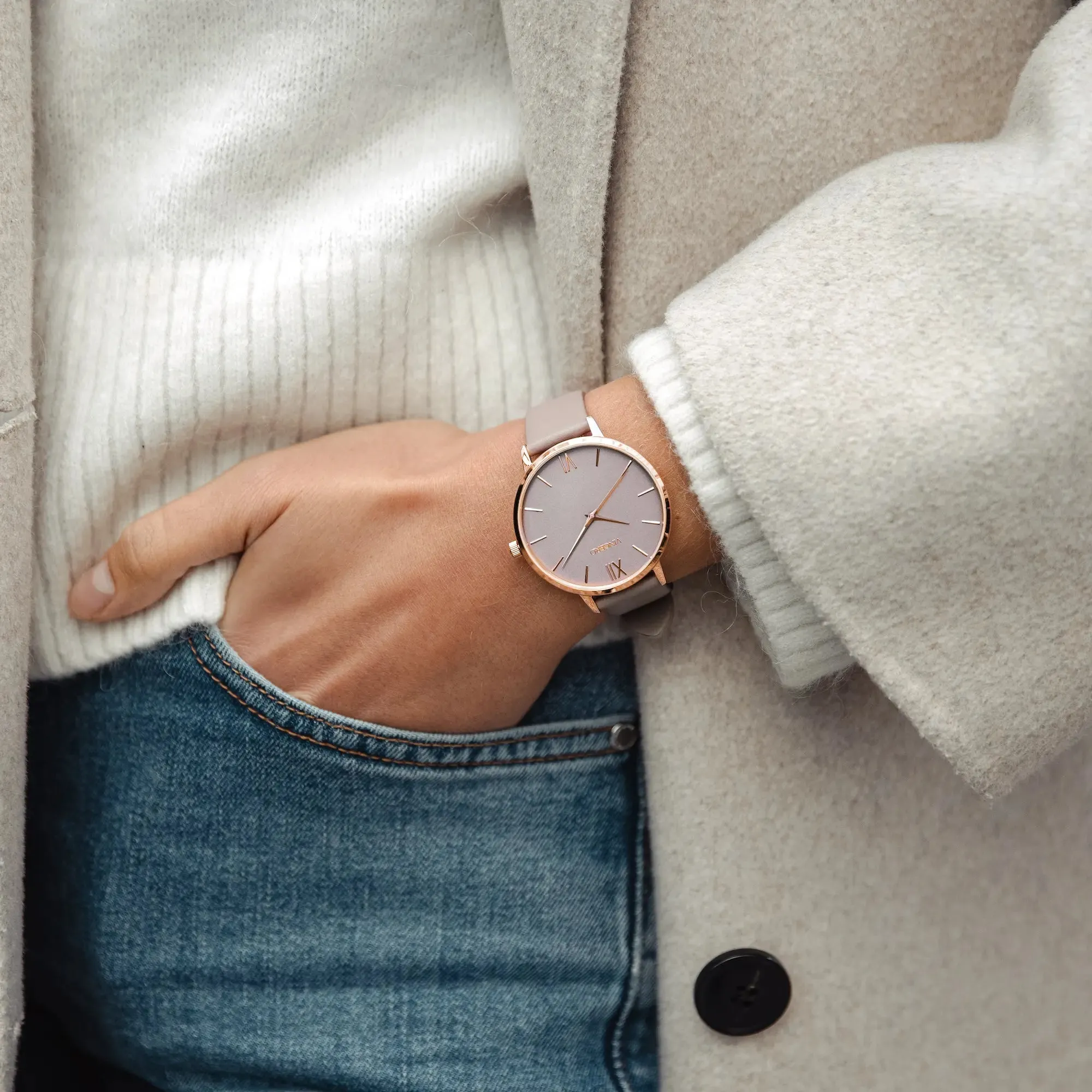 Eros Petite Men's Watches -  Rose Gold/Taupe - Image 11