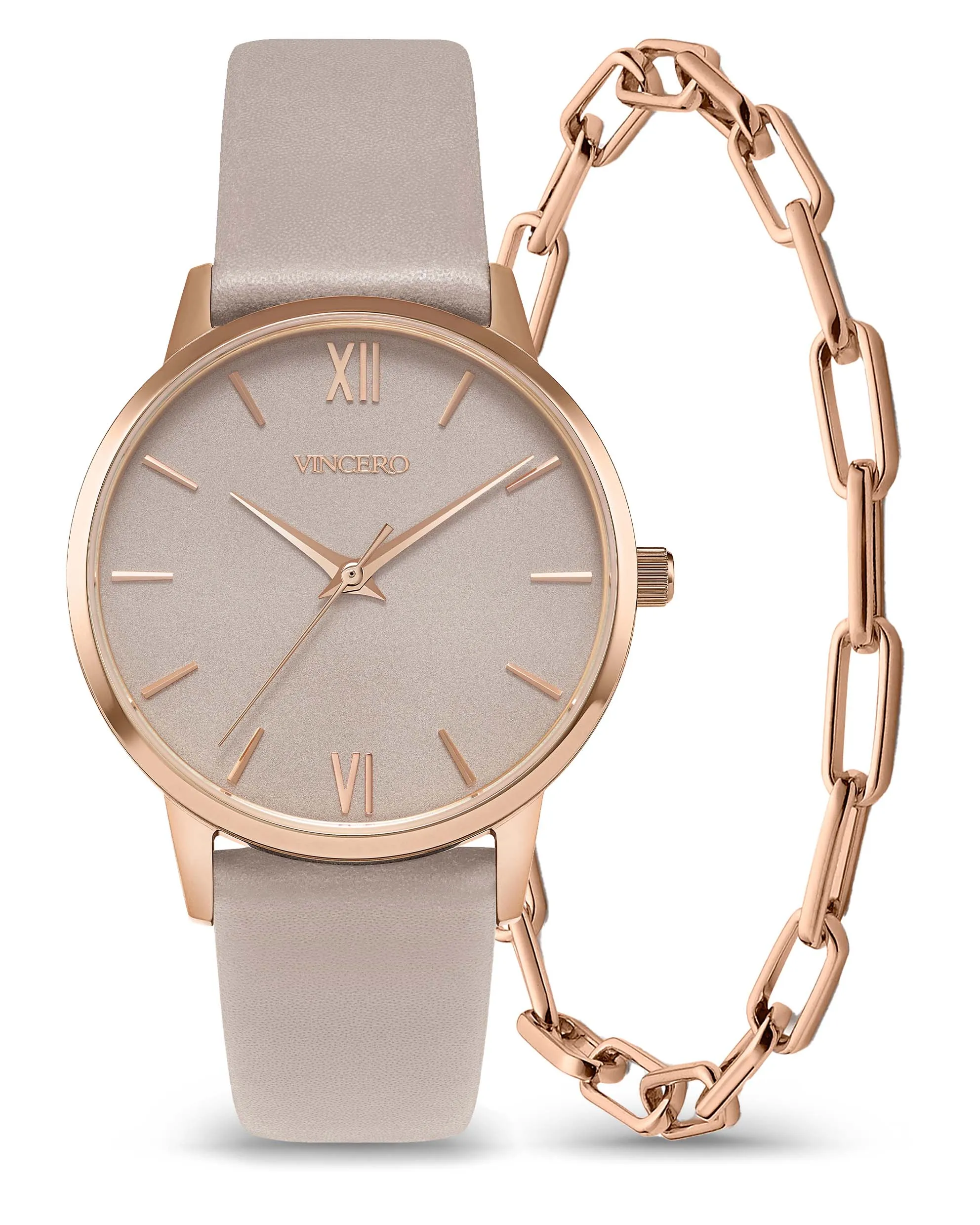 Eros Men's Watch & Bracelet Set - Rose