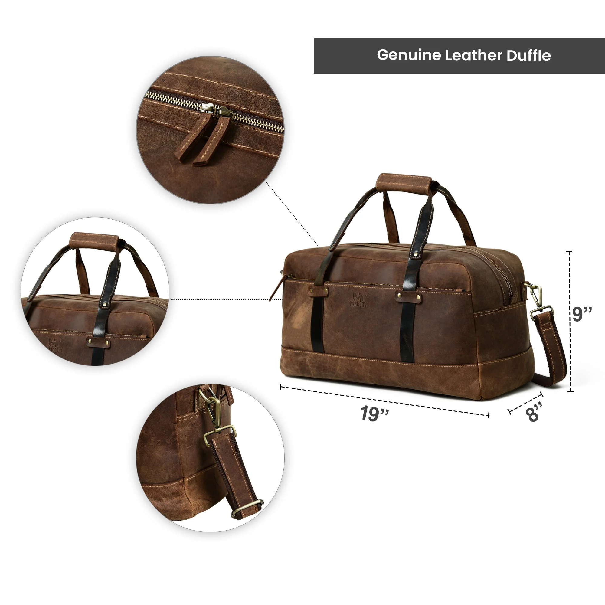 Espresso Elegance Carry on Duffle - Image 9